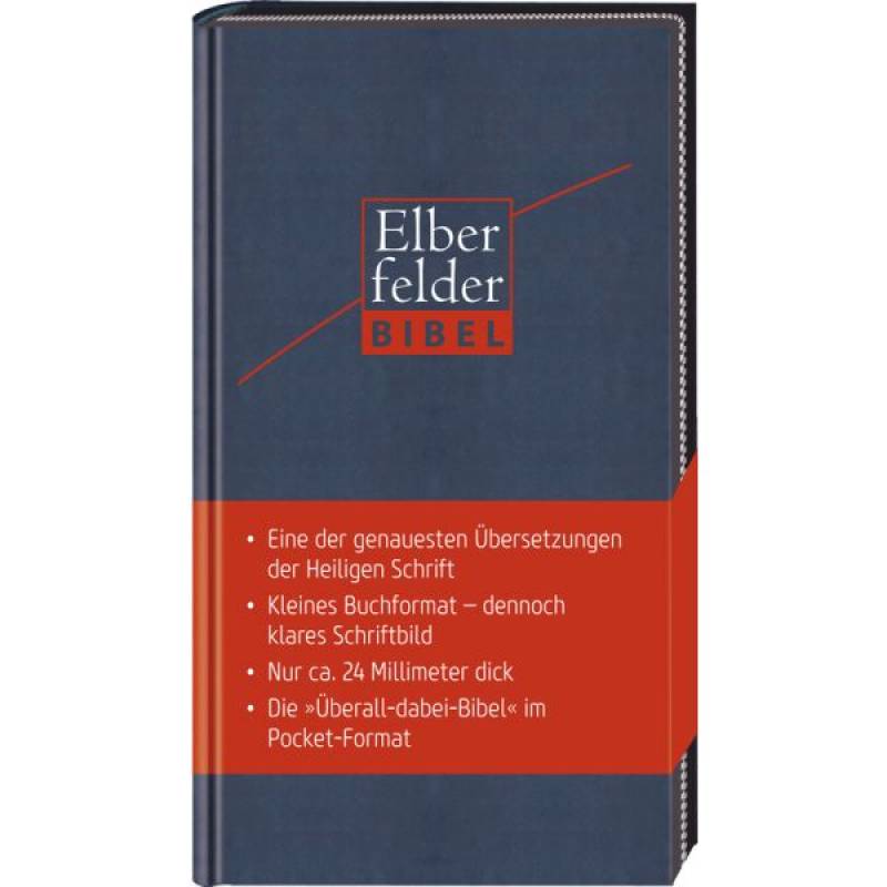 Elberfelder Bibel 2006 Pocket Edition - Kunstleder dunkelblau, mit Reißverschluss